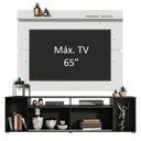 Ver imagem 4 de Rack Madesa Cancun e Painel para Tv até 65 Polegadas - Preto/branco