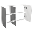 Ver imagem 2 de Armário Móvel Aéreo de Mdf para Banheiro com Espelho 80cm de Largura Esquerdo com Fundo