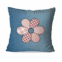 Ver imagem 5 de Kit com 4 Capas para Almofadas Decorativas Abstrato Estilo Jeans