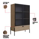 Ver imagem 4 de Cristaleira New 140 cm Vermont e Preto - D’Rossi