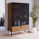 Ver imagem 2 de Cristaleira New 140 cm Vermont e Preto - D’Rossi