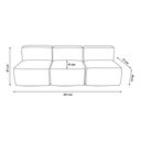 Ver imagem 4 de Sofá Modular Boucle Kit 3 Módulos 3 Meios Sofá Reto Espuma Premium Sala a Vácuo 2,31m - Marfim