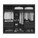 Ver imagem 3 de Guarda-roupa Solteiro Oxford 6 Portas 4 Gavetas Ripado 100% Mdf Peroba - Mademarques
