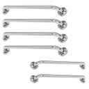 Ver imagem 1 de Alça de Apoio Barra Inox Suporte Kit 6 Unidades Inox 70cm 80cm Deficiente Gestante Criança Idoso Cad