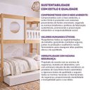 Ver imagem 7 de Treliche Infantil Climb Casatema MadeiraOriginals Branco/Madeira Natural
