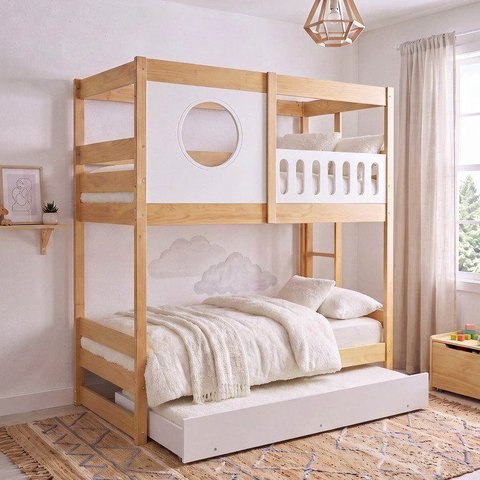 Treliche Infantil Climb Casatema MadeiraOriginals Branco/Madeira Natural
