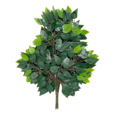 10 Folhas Folhagem 60cm Fícus para Arranjos e Decoração Festa