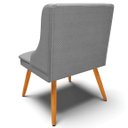 Ver imagem 6 de Cadeira Decorativa Sala de Jantar Pés Palito de Madeira Firenze Veludo Luxo Grafite/Natural G19 - Gr