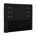 Ver imagem 1 de Cabeceira Cléo Queen Fixação no Box Estrutura Mdf-mdp em Corino Preto Loja Sheep