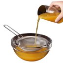 Ver imagem 2 de Kit 3 Peças Peneira Coador Aço Inox para Cozinha 3 Tamanhos P M G 8/10/12 Cm