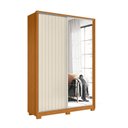 Ver imagem 3 de Guarda-Roupa 02 Portas de Correr com Espelhos Frizatto Marrom/Cinamomo/Off White
