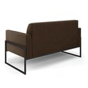 Ver imagem 5 de Sofá Namoradeira Base Industrial Alta Preto Marisa Suede Marrom D03 - D’Rossi