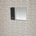 Ver imagem 2 de Kit Gabinete Cuba e Espelheira 74cm para Banheiro 100% Mdf:branco/preto