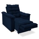 Ver imagem 3 de Poltrona do Papai Confortável Reclinável e Retrátil:azul Marinho