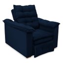 Ver imagem 1 de Poltrona do Papai Confortável Reclinável e Retrátil:azul Marinho