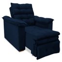 Ver imagem 5 de Poltrona do Papai Confortável Reclinável e Retrátil:azul Marinho