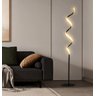 Luminária Moderna Slim Sofisticada Espiral Perfil P/ Fita Led (inclusa) 1,40m - Preta - 2