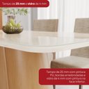 Ver imagem 4 de Mesa de Jantar 8 Lugares 200cm Tampo MDF e Vidro Canto Arredondado Olivia