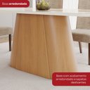 Ver imagem 5 de Mesa de Jantar 8 Lugares 200cm Tampo MDF e Vidro Canto Arredondado Olivia