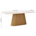 Ver imagem 3 de Mesa de Jantar 8 Lugares 200cm Tampo MDF e Vidro Canto Arredondado Olivia