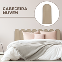 Ver imagem 3 de Cabeceira Nuvem Estofada Casal 7 Placas Suede Macio 45x20cm:areia