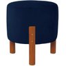Puff Redondo Luxo Decorativo Charme - Azul Suede - 1
