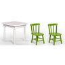 Conjunto Infantil 60x60 com 2 Cadeiras - Verde - Jm Móveis - 1
