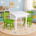 Ver imagem 2 de Conjunto Infantil 60x60 com 2 Cadeiras - Verde - Jm Móveis