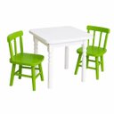Ver imagem 2 de Conjunto Infantil 60x60 com 2 Cadeiras - Verde - Jm Móveis