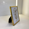 Porta Retrato Metal 10x15cm Dourado 16x11x1,2cm - 2