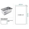 Cuba Gastronomica Inox GN 1/1 x 200mm (530x325mm) - 5