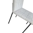Ver imagem 4 de Kit 2 Cadeiras Sala de Jantar Base Aço Preto Gael Jbv Móveis: Bege