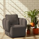 Ver imagem 2 de Poltrona Decorativa Sala de Estar Duna Bouclé Marrom - Nexta Casa
