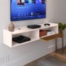 Rack Tv Smart Suspenso Home Decor 1 Porta Nicho Decoração Sala Quarto Compacto 1.20 - Rpm Móveis - 4