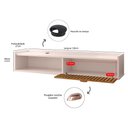 Ver imagem 6 de Rack Tv Smart Suspenso Home Decor 1 Porta Nicho Decoração Sala Quarto Compacto 1.20 - Rpm Móveis