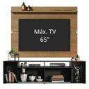 Ver imagem 4 de Rack Madesa Cancun e Painel para TV até 65 Polegadas Preto/Rustic 8N5Z Cor:Preto/Rustic