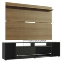 Ver imagem 5 de Rack Madesa Cancun e Painel para TV até 65 Polegadas Preto/Rustic 8N5Z Cor:Preto/Rustic