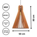Ver imagem 3 de Luminária Teto tipo Pendente FUNIL MDF - Completa:Preta