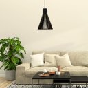 Ver imagem 2 de Luminária Teto tipo Pendente FUNIL MDF - Completa:Preta