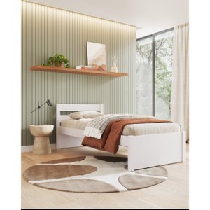 Cama Solteiro em Madeira Maciça 0,90x190cm Unique Yescasa