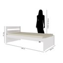 Ver imagem 4 de Cama Solteiro em Madeira Maciça 0,90x190cm Unique Yescasa