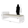 Cama Solteiro em Madeira Maciça 0,90x190cm Unique Yescasa - 4