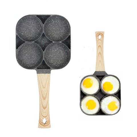 Panela para Omelete Ovo Fritar na Frigideira de 4 Furos