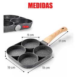 Panela para Omelete Ovo Fritar na Frigideira de 4 Furos - 4