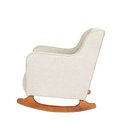 Ver imagem 4 de Poltrona Amamentação C / Balanço Cadeira Descanso Aquila com Puff Linho Bege