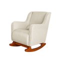 Ver imagem 3 de Poltrona Amamentação C / Balanço Cadeira Descanso Aquila com Puff Linho Bege