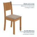 Ver imagem 7 de Conjunto de Mesa de Jantar 4 Lugares Guarapari em MDF Marrom
