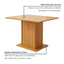 Ver imagem 5 de Conjunto de Mesa de Jantar 4 Lugares Guarapari em MDF Marrom