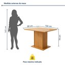 Ver imagem 3 de Conjunto de Mesa de Jantar 4 Lugares Guarapari em MDF Marrom