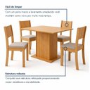 Ver imagem 6 de Conjunto de Mesa de Jantar 4 Lugares Guarapari em MDF Marrom